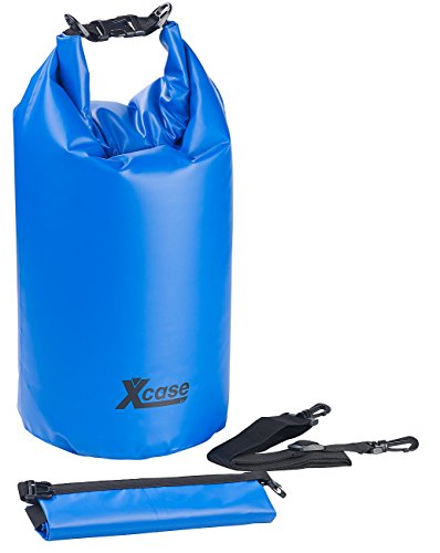 Xcase Wasserfeste Packtaschen: Wasserdichter Packsack, strapazierfähige Industrie-Plane, 20 l, blau (Wasser Sport-Säcke, Softcases, Reisetaschen) von Xcase