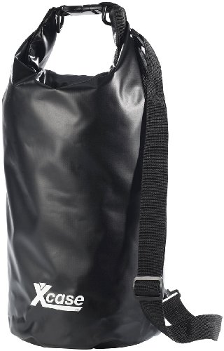 Xcase wasserdichte Taschen: Wasserdichter Packsack 16 Liter, schwarz (Badesack wasserdicht, Wasserdichter Sack Schwimmen, Unterwasserlicht) von Xcase