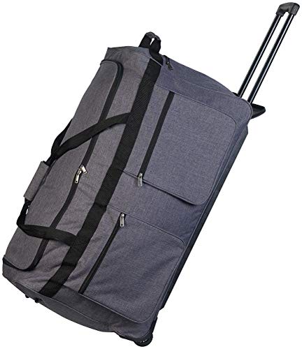 Xcase Reisetasche groß: Faltbare XXL-Reisetasche mit Trolley-Funktion & Teleskop-Griff, 160 l (Reisetasche XXL leicht, Reisetasche mit Rollen XXL leicht, Trolleyfunktion) von Xcase