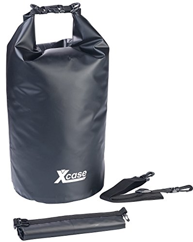 Xcase Bag wasserdicht: Wasserdichter Packsack, strapazierfähige Industrie-Plane, 20l, schwarz (Gepäcktasche, Softcase, Unterwasserlicht) von Xcase