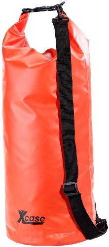 Xcase Badesäcke wasserdicht: Wasserdichter Packsack 25 Liter, rot (Wassersport-Beutel, Roll Top Sack, aufblasbar) von Xcase