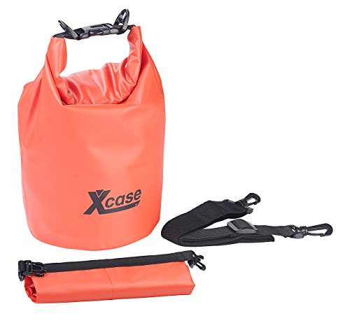 Xcase Outdoor Sack wasserdicht: Wasserdichter Packsack, strapazierfähige Industrie-Plane, 10 l, rot (Trockentasche, Trockensäckli, Reisetaschen) von Xcase