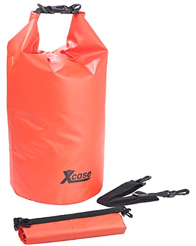 Xcase Wasserfeste Packtaschen: Wasserdichter Packsack, strapazierfähige Industrie-Plane, 20 l, rot (Trockentasche, Storage Bag, Unterwasserlicht) von Xcase