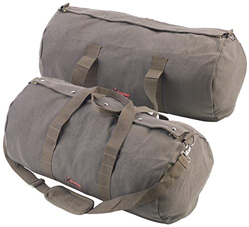 Xcase Canvas Tasche: 2er-Set XL-Canvas-Reisetaschen mit gepolstertem Schultergurt, 70 Liter (Weekender, Reisetasche Segeltuch, Sporttasche XXL) von Xcase