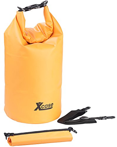 Xcase Wasserfester Packsack: Wasserdichter Packsack, strapazierfähige Industrie-Plane, 20 l, orange (Segeltaschen, Roll Top Sacks, Unterwasserlicht) von Xcase