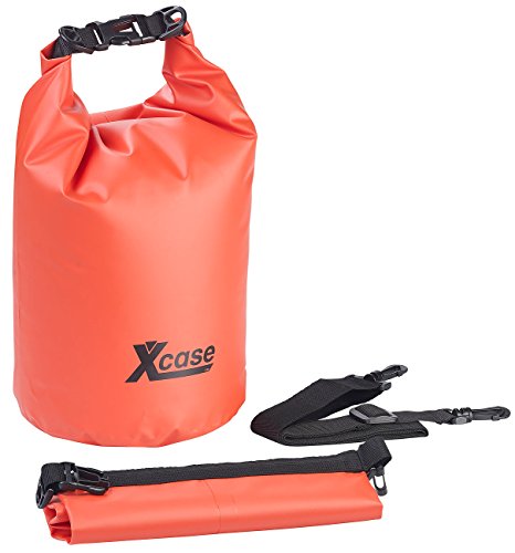 Xcase Wasserdichter Beutel: Wasserdichter Packsack, strapazierfähige Industrie-Plane, 5 l, rot (wasserdichte Packsack-Rucksäcke, Gepäcktasche, Unterwasserlicht) von Xcase