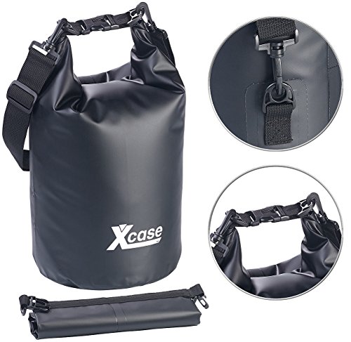 Xcase Bag wasserdicht: Wasserdichter Packsack, strapazierfähige Industrie-Plane, 10l, schwarz (Segeltasche, Softcase, Reisetaschen) von Xcase