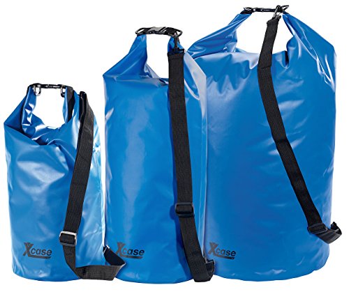 Xcase Seesack wasserdicht: Urlauber-Set wasserdichte Packsäcke 16/25/70 Liter, blau (Bags wasserdicht, wasserdichte Seebeutel, Unterwasserlicht) von Xcase