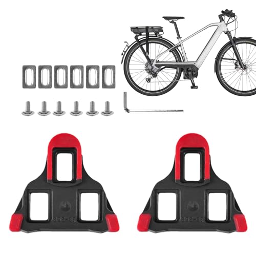 Xeihuul Fahrradpedal-Klampen, Fahrrad-Klampen - Fahrradschuhe Cleat,Fahrrad-Klampe, REIT-Klampe, Rennrad-Klampe, 6-Grad-Schwimmsystem, Fahrradzubehör für Stabilität und Kraftübertragung von Xeihuul