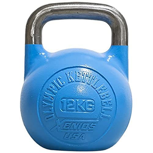 Xenios USA Erwachsene Stahl Russische Girevoy Kettlebell-12 kg Blau Kettlebell von Xenios