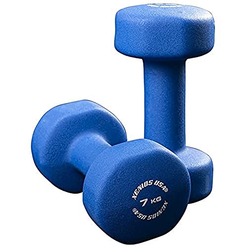 Xenios USA Unisex – Erwachsene Mubrio Hanteln Fitness 2.0, blau, 7 Kg von Xenios USA