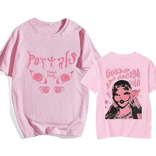 Xiakila Kurzärmliges Wende Graffiti T Shirt Für Herren Und Damen Mit Melanie Martinez Aufdruck, Lässiges Übergroßes Baumwoll Sweatshirt Für Frühling Und Sommer XS ~ 3XL-Black||XS von Xiakila