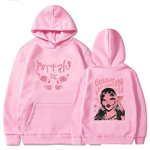 Xiakila Melanie Martinez Kapuzenpullover Mit Cartoon Grafik Sweatshirt Für Herren Und Damen, Wendbar Bedruckt Übergroßer Pullover Y2k Lässige Oberbekleidung Hip Hop Streetwear-White||XS von Xiakila