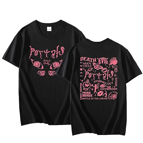 Xiakila Melanie Martinez T Shirt Tour Fashion Fan Kurzarm Herren Damen Vintage Print Sweatshirt Casual Fashion Plus Size Top Unisex-Black||XS von Xiakila