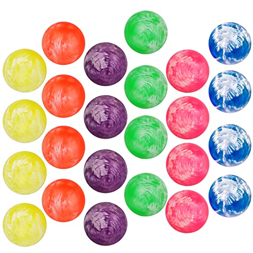Xingsky Gummiball Klein, 24 Stück Flummies, Gemischte Farbwolken Flummi Set, Flummies für Kinder 32mm 6 Farben für Kindergeburtstag Partytütenfüller von Xingsky