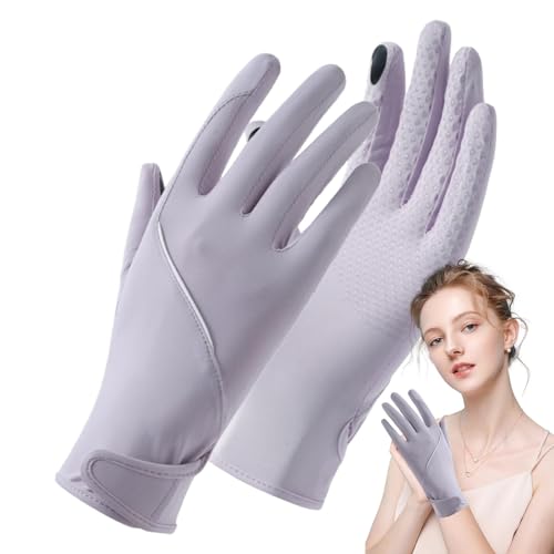 Xinhuju Sonnenschutzhandschuhe, UV-Schutzhandschuhe für Damen | UV-Schutz-Sonnencreme-Eisseide-Handschuhe,Atmungsaktive Sonnenschutzhandschuhe mit Wolkengarnstruktur zum Radfahren von Xinhuju