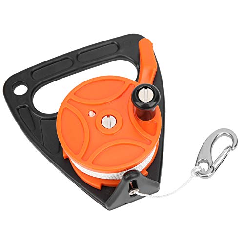 150ft mit Handle Diving Line Wheel, 150ft Dive Reel, kompakt tragbar für Drift-Tauchen Unterwassertauchen/Cave Wreck Diving Tauchausrüstung(Orange) von Xinwoer