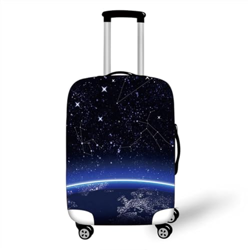 Sternenhimmel Wirbelt Kosmischen Planeten Thema Design Gepäckabdeckung Elastische Waschbare Deckung Protector Kofferabanti Für 19-32 Zoll Luggage Cover Reisezubehör (Farbe 2,S(19-21inch)) von Xisnuient