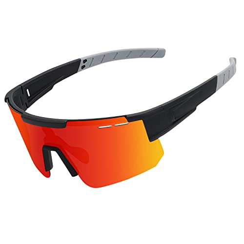 Xiyalai Fahrradbrille,Sportbrille Radsport Brillen für Herren und Damen,UV400 Schutz für Outdoor Sports, MTB,Autofahren,Laufen,Angeln,Biking Brille von Xiyalai