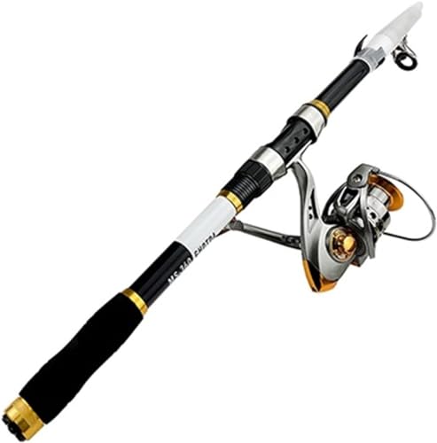 Teleskop Angelrute 2,1 M-3,6 M Reel Combo Angelrute Outdoor Angelrute Geeignet for Fluss Angeln(Color:Black,Size:3.0M Rod with DC5000) von Xiyuhuagn