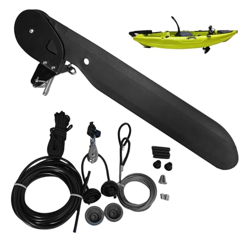 Xoeryoy 1 Set Kajak -Ruder mit Zubehör, robuster und zäher Fischereiwasserfahrzeug -Kanu -Boots -Ruder -Ersatzteile, leicht und einfach zu bedienen, Kajaklenkungskit von Xoeryoy