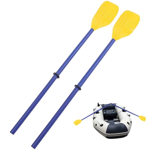 Xoeryoy Bootsrunde 2 -Pack 45 -Zoll abnehmbar Faltbare tragbare Kajak -Paddel Leichte Kunststoff -Ruder für aufblasbare Bootsfischereifahrten im Freien von Xoeryoy