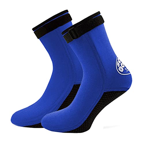 Xoeryoy Neopren Socken Neoprenanzug Stiefel Schwimmsocken Schwimmbadesocken Wasser Socken Schwimmstiefel Wildschwimmzubehör (Blau S) von Xoeryoy