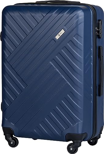 Xonic Design Reisekoffer - Hartschalen-Koffer mit 360° Leichtlauf-Rollen - hochwertiger Trolley mit Zahlenschloss in M-L-XL oder Set (Business Nightblue, L) von Xonic