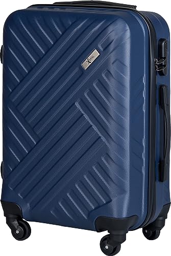 Xonic Design Reisekoffer - Hartschalen-Koffer mit 360° Leichtlauf-Rollen - hochwertiger Trolley mit Zahlenschloss in M-L-XL oder Set (Business Nightblue, M) von Xonic