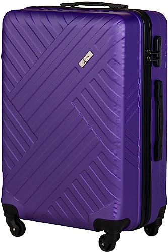 Xonic Design Reisekoffer - Hartschalen-Koffer mit 360° Leichtlauf-Rollen - hochwertiger Trolley mit Zahlenschloss in M-L-XL oder Set (Lila, L) von Xonic