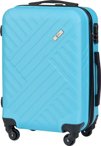 Xonic Design Reisekoffer - Hartschalen-Koffer mit 360° Leichtlauf-Rollen - hochwertiger Trolley mit Zahlenschloss in M-L-XL oder Set (Neon Blue, M) von Xonic