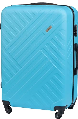 Xonic Design Reisekoffer - Hartschalen-Koffer mit 360° Leichtlauf-Rollen - hochwertiger Trolley mit Zahlenschloss in M-L-XL oder Set (Neon Blue, XL) von Xonic