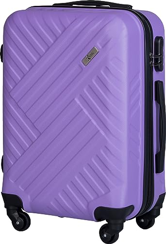 Xonic Design Reisekoffer - Hartschalen-Koffer mit 360° Leichtlauf-Rollen - hochwertiger Trolley mit Zahlenschloss in M-L-XL oder Set (Pastell Flieder, M) von Xonic