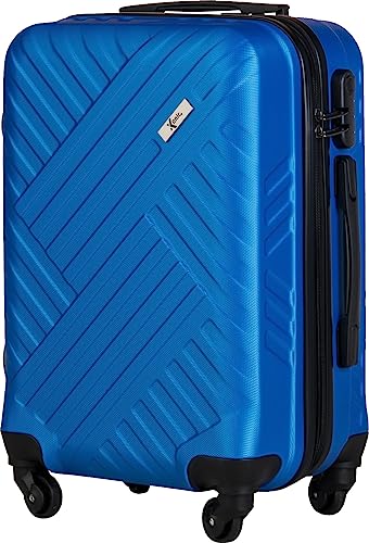 Xonic Design Reisekoffer - Hartschalen-Koffer mit 360° Leichtlauf-Rollen - hochwertiger Trolley mit Zahlenschloss in M-L-XL oder Set (Royalblau, M) von Xonic