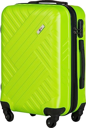 Xonic Design Reisekoffer - Hartschalen-Koffer mit 360° Leichtlauf-Rollen - hochwertiger Trolley mit Zahlenschloss in M-L-XL oder Set (Grün, M) von Xonic
