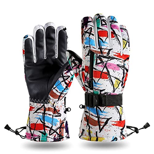 Xptieeck Winter-Skihandschuhe für Herren und Damen, Touchscreen, warme Handschuhe, Snowboardhandschuhe, wasserdicht, Fahrradhandschuhe, Paar, Größe L von Xptieeck