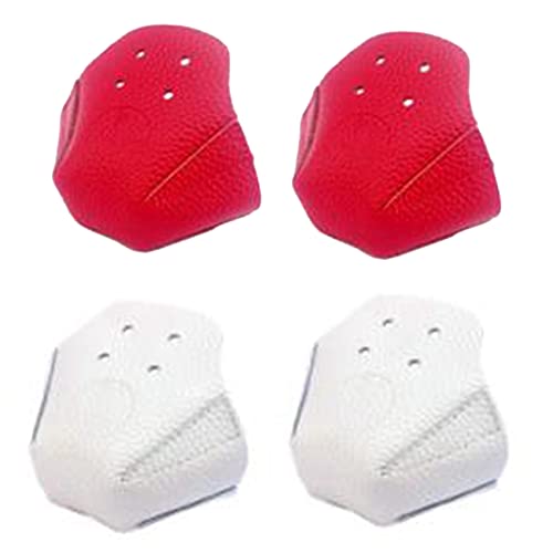 Xptieeck Zehenschutz für Rollschuhe, Skate-Zehenschutz, austauschbarer Rollschuhüberzug (4 Stück), Rot und Weiß von Xptieeck