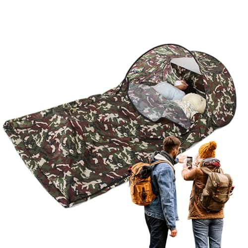 Xtauaguh Schlafsack, für Erwachsene, Camping-Schlafsack, aus Netzstoff, leicht, tragbar und wasserdicht, für Erwachsene und Camping, drinnen und draußen, Schlafsack von Xtauaguh