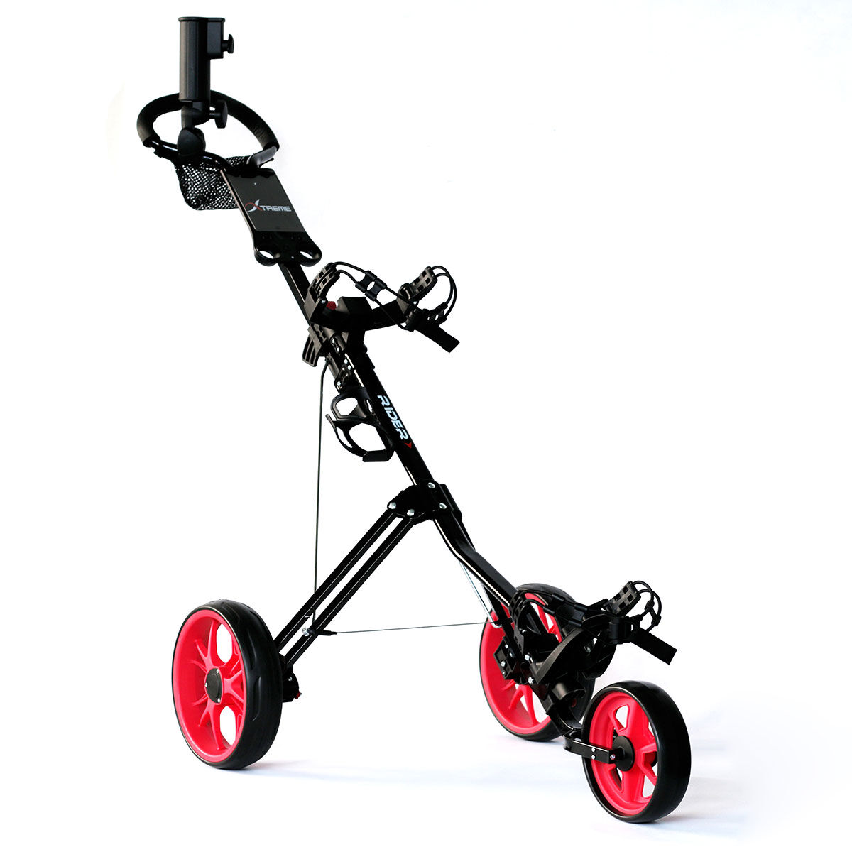 Xtreme Black and Red Adjustable Rider Push Golf Trolley, Size: One Size  | American Golf von Xtreme