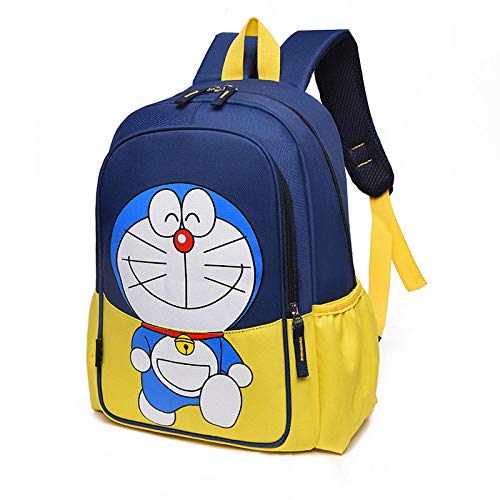 Cartoon Grundschule Schultasche 2021 Neue Wilde Multifunktion Trend Outdoor niedlichen Jungen Baby Rucksack-Doraemon Yellow Large von Xuejia