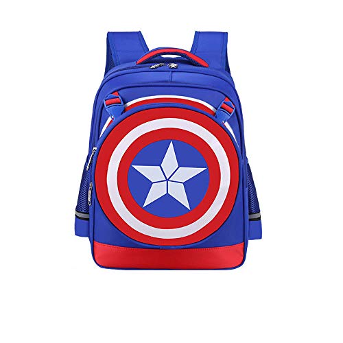 Neue Captain America 3 Grundschule Schultasche Marvel Avengers Kinder Shield Boy Rucksack-Sohn Mutter Tasche klein himmelblau von Xuejia
