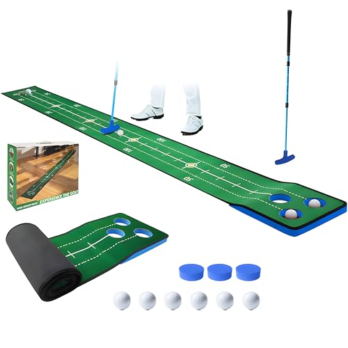 Y-Nut Golf Pong Putting Spiel, Indoor Putting Green Golf Putting Game Set, Hinterhof Golf Spiele - Inklusive Puttingmatte mit Putter und Ball von Y-Nut