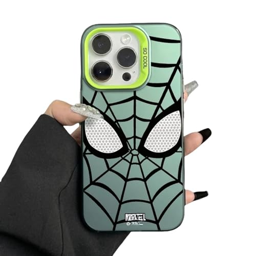 YAAYAGO Spider Man Handyhülle für iPhone 15 Hülle Cool Spider Man Telefon Hülle Für iPhone 15 14 13 12 11 Pro Max Soft Anti Fall Cartoon Cover-Für iPhone 11-Grün von YAAYAGO