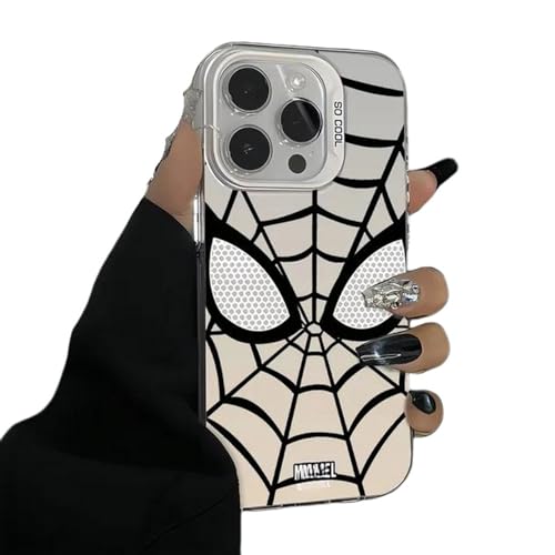YAAYAGO Spider Man Handyhülle für iPhone 15 Hülle Cool Spider Man Telefon Hülle Für iPhone 15 14 13 12 11 Pro Max Soft Anti Fall Cartoon Cover-Für iPhone 14 Plus-Weiß von YAAYAGO