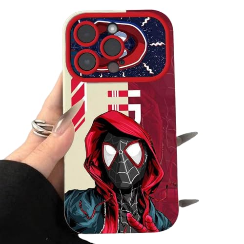 YAAYAGO Spider Man Handyhülle für iPhone 15 Hülle Spider Man Muster Creative Hülle Für iPhone 15 14 13 12 11 Pro Max Cover-Für das iPhone 15pro Max-Weiß von YAAYAGO
