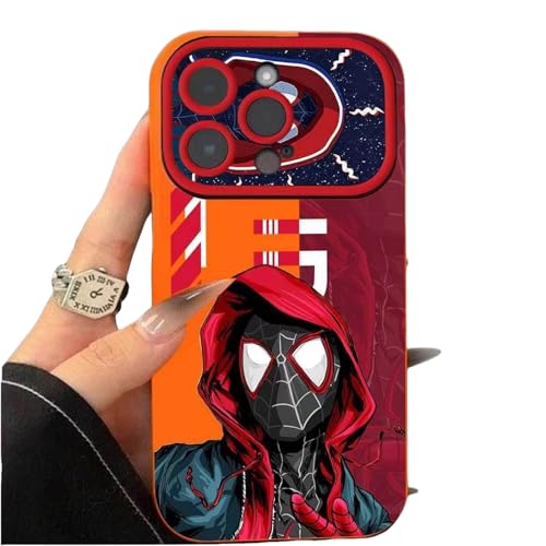 YAAYAGO Spider Man Handyhülle für iPhone 15 Hülle Spider Man Muster Creative Hülle Für iPhone 15 14 13 12 11 Pro Max Cover-Für iPhone 12-orange von YAAYAGO