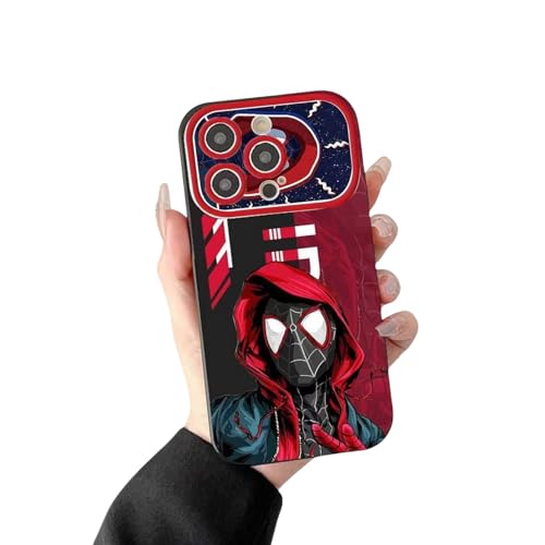YAAYAGO Spider Man Handyhülle für iPhone 15 Hülle Spider Man Muster Creative Hülle Für iPhone 15 14 13 12 11 Pro Max Cover-Für iPhone 14 Plus-Schwarz von YAAYAGO