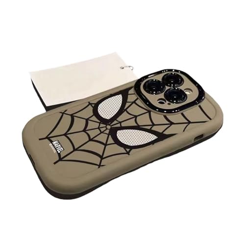 YAAYAGO Spider Man Handyhülle für iPhone 15 Hülle Spider Man Phone Hülle Für iPhone 15 Pro Max 14 13 12 11 Pro Maximales Farbweichkoffer-Khaki-Für iPhone 12 von YAAYAGO