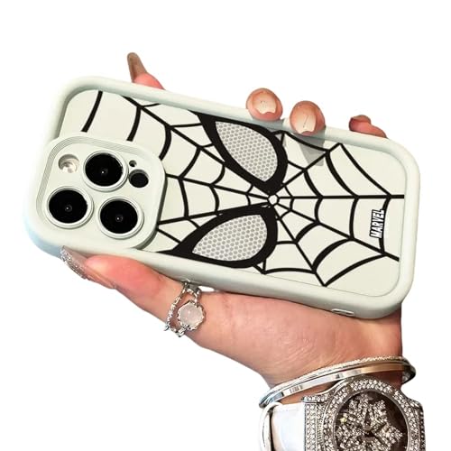 YAAYAGO Spider Man Handyhülle für iPhone 15 Hülle Spider Man TPU Soft Phone Hülle Für iPhone 14 Pro 15 Plus 13 Pro Max 12 11 Cover-Für das iPhone 11pro Max-Weiß von YAAYAGO