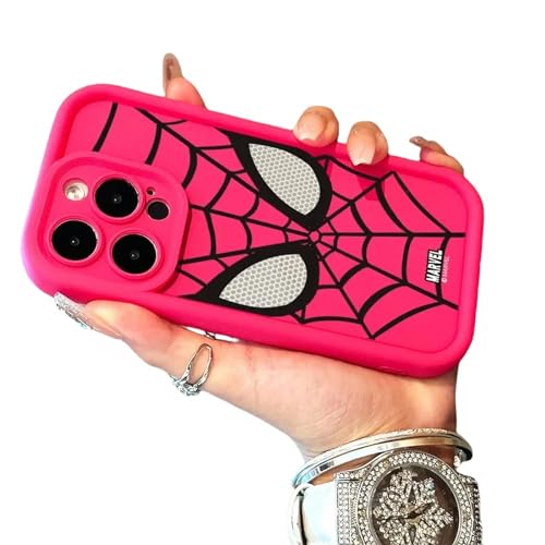 YAAYAGO Spider Man Handyhülle für iPhone 15 Hülle Spider Man TPU Soft Phone Hülle Für iPhone 14 Pro 15 Plus 13 Pro Max 12 11 Cover-Für das iPhone 12pro Max-Rosa von YAAYAGO